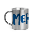 (BLEU FONCÉ) MERDE LOGO / mug acier inoxydable 