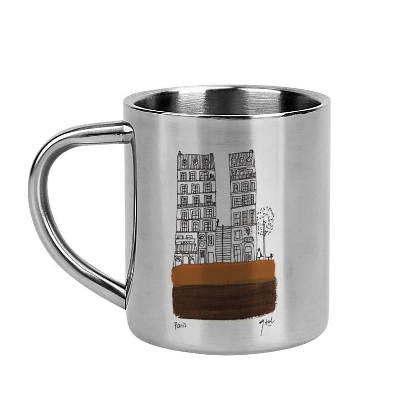 ESCALIERS DREVET / mug acier inoxydable
