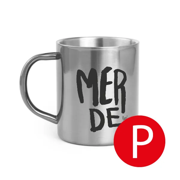 MUG INOX PETIT MERDE 2 L BLACK