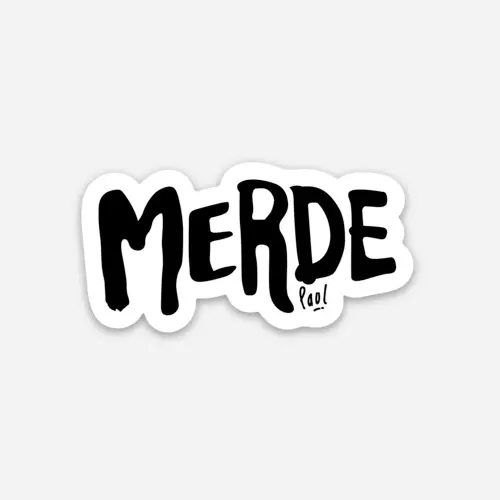  STICKER  MERDE LOGO