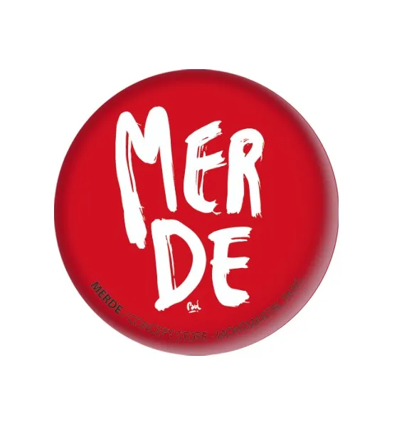 [D2-MAGNET ROND] (ROUGE) MERDE BRUSH / magnet rond